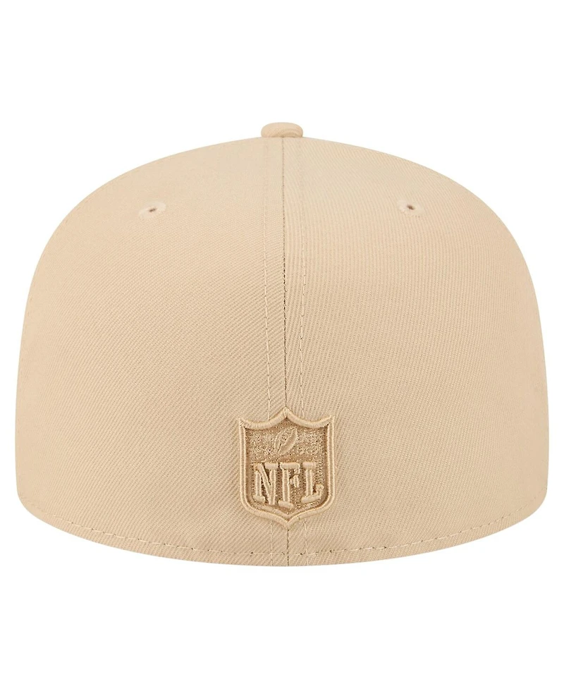 New Era Men's Light Beige Los Angeles Rams Color Pack A-Frame 59FIFTY Fitted Hat