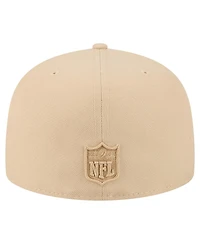 New Era Men's Light Beige York Giants Color Pack A-Frame 59FIFTY Fitted Hat