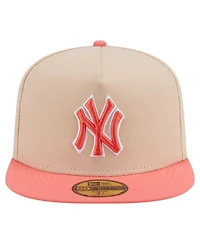 New Era Men's /Light Beige York Yankees Two-Tone Color Pack A-Frame 59FIFTY Fitted Hat