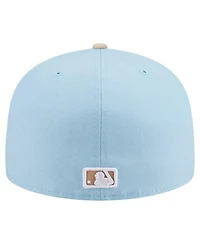 New Era Men's Light Blue/Cream York Mets Two-Tone Color Pack A-Frame 59FIFTY Fitted Hat