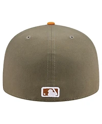 New Era Men's Olive/Orange Philadelphia Phillies Two-Tone Color Pack A-Frame 59FIFTY Fitted Hat