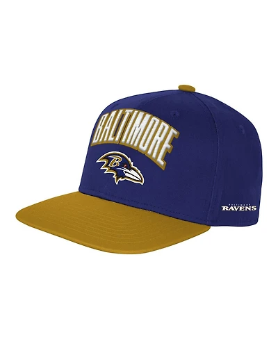 Outerstuff Big Boys and Girls Purple Baltimore Ravens Essentials Adjustable Hat