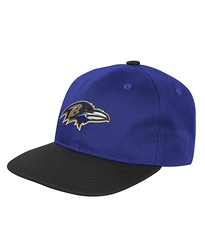 Outerstuff Big Boys and Girls Purple Baltimore Ravens True Retro Adjustable Hat