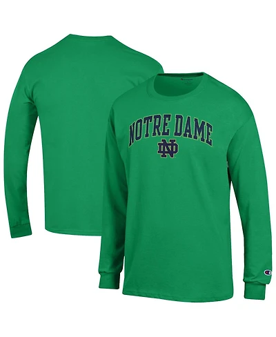 Champion Men's Green Notre Dame Fighting Irish Arch Over Logo Long Sleeve T-Shirt
