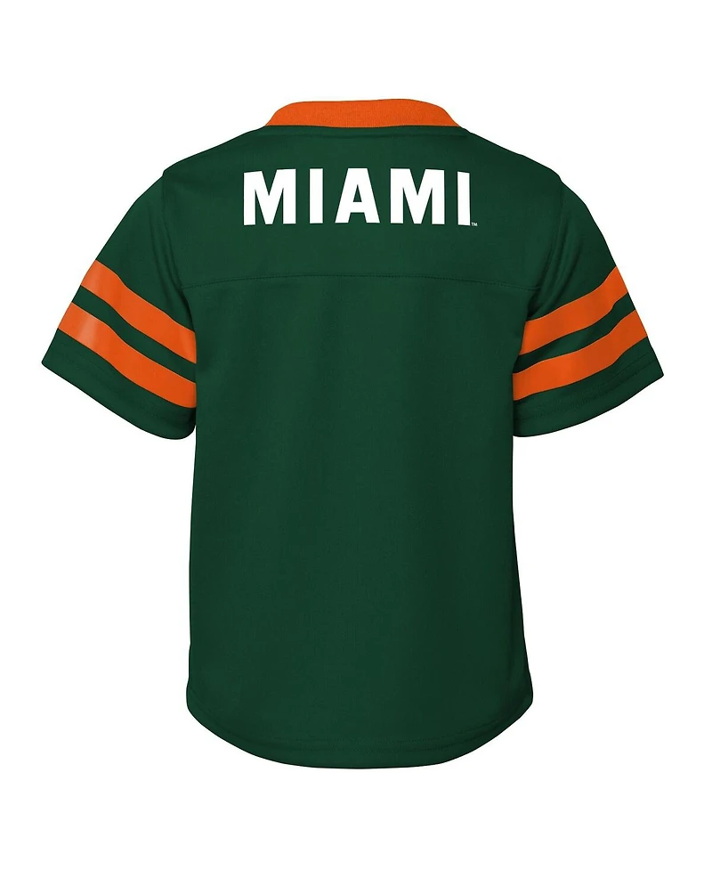 Outerstuff Toddler 2-Piece Green/Orange Miami Hurricanes Red Zone V-Neck Top and Pants Set