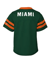 Outerstuff Toddler 2-Piece Green/Orange Miami Hurricanes Red Zone V-Neck Top and Pants Set