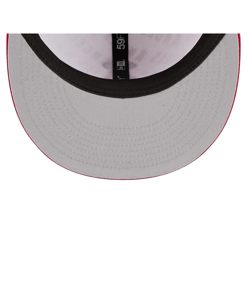 New Era Men's White/Red Los Angeles Angels Repeat 59FIFTY Fitted Hat