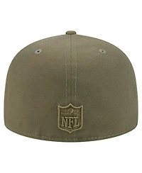 New Era Men's Olive Detroit Lions Color Pack A-Frame 59FIFTY Fitted Hat