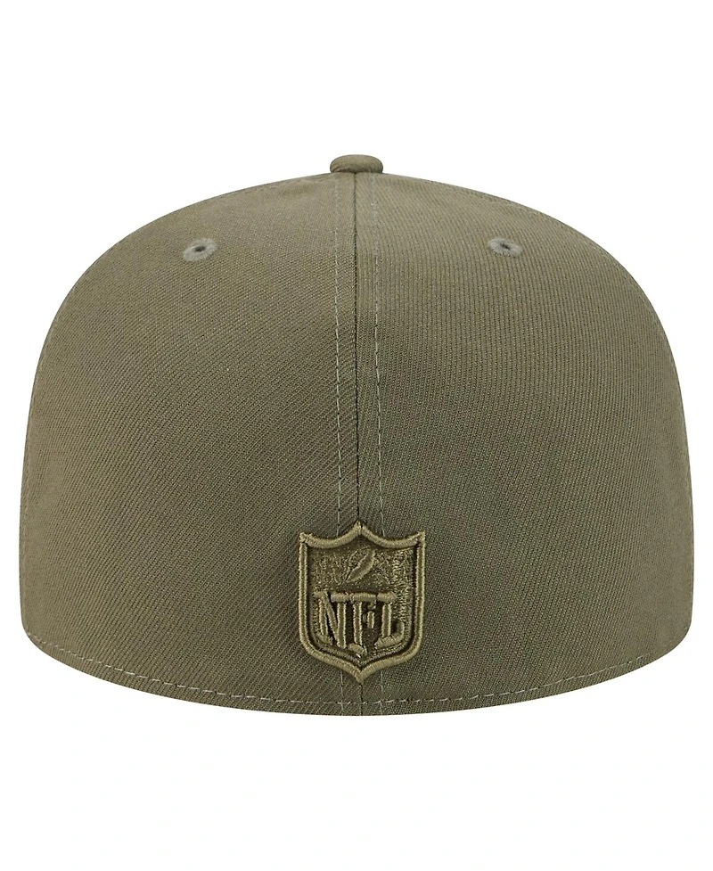 New Era Men's Olive San Francisco 49ers Color Pack A-Frame 59FIFTY Fitted Hat