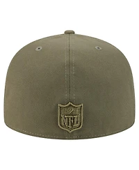 New Era Men's Olive San Francisco 49ers Color Pack A-Frame 59FIFTY Fitted Hat