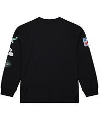Mitchell & Ness Men's Black Philadelphia Eagles Training Camp Vintage Logos Long Sleeve T-Shirt
