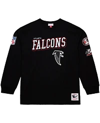 Mitchell & Ness Men's Black Atlanta Falcons Training Camp Vintage Logos Long Sleeve T-Shirt