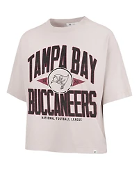 '47 Brand Women's Natural Tampa Bay Buccaneers Cropped Windthrow Ravine T-Shirt