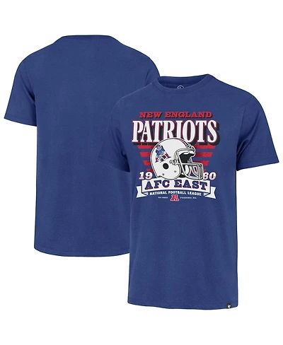 '47 Brand Men's Royal New England Patriots Stripe Splash Franklin Throwback T-Shirt
