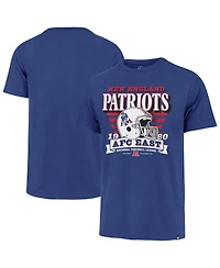 '47 Brand Men's Royal New England Patriots Stripe Splash Franklin Throwback T-Shirt