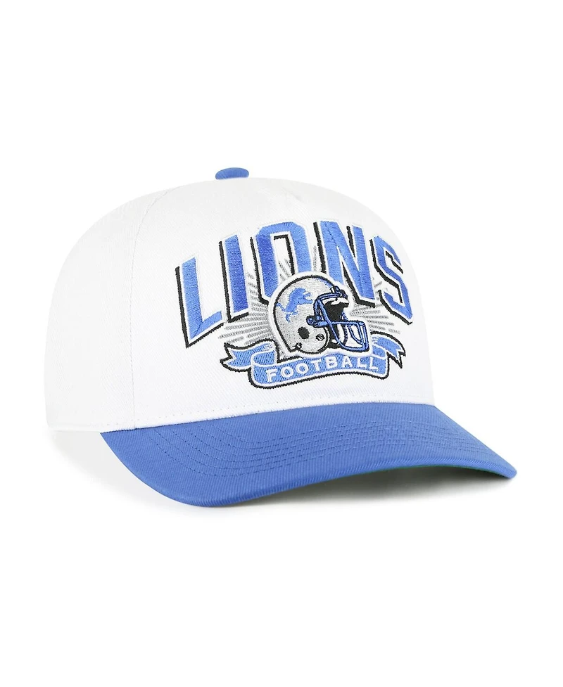 '47 Brand Big Boys and Girls White/Blue Detroit Lions Prime Play Hitch Adjustable Hat