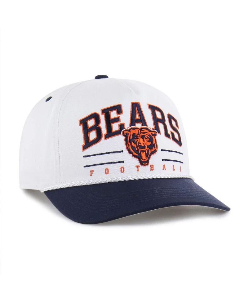 '47 Brand Men's White/Navy Chicago Bears Roscoe Two-Toned Hitch Adjustable Hat