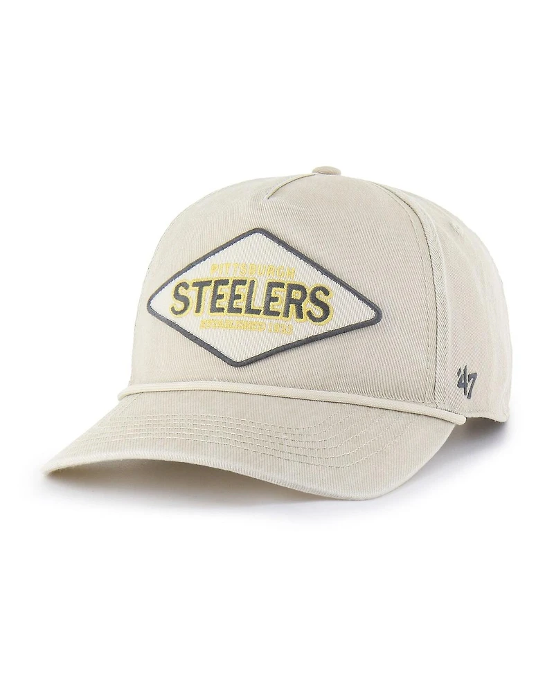 '47 Brand Men's Khaki Pittsburgh Steelers Cairn Hitch Adjustable Hat