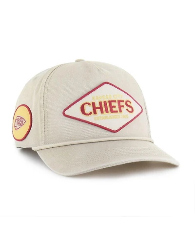 '47 Brand Men's Khaki Kansas City Chiefs Cairn Hitch Adjustable Hat