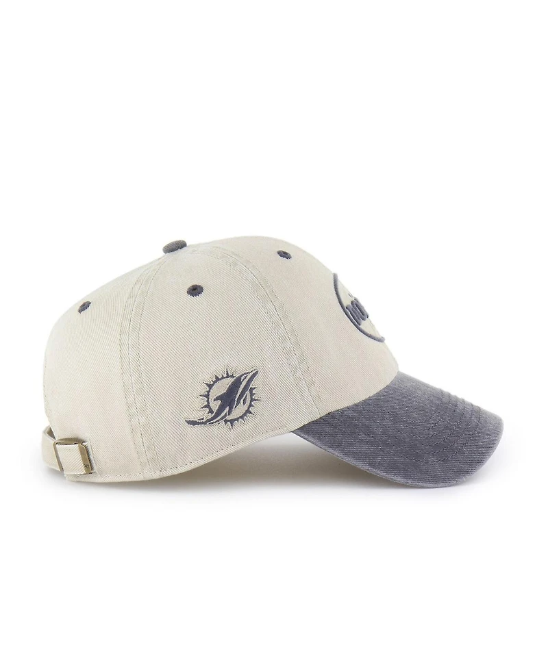 '47 Brand Men's Khaki Miami Dolphins Breaking Trail Clean Up Adjustable Hat