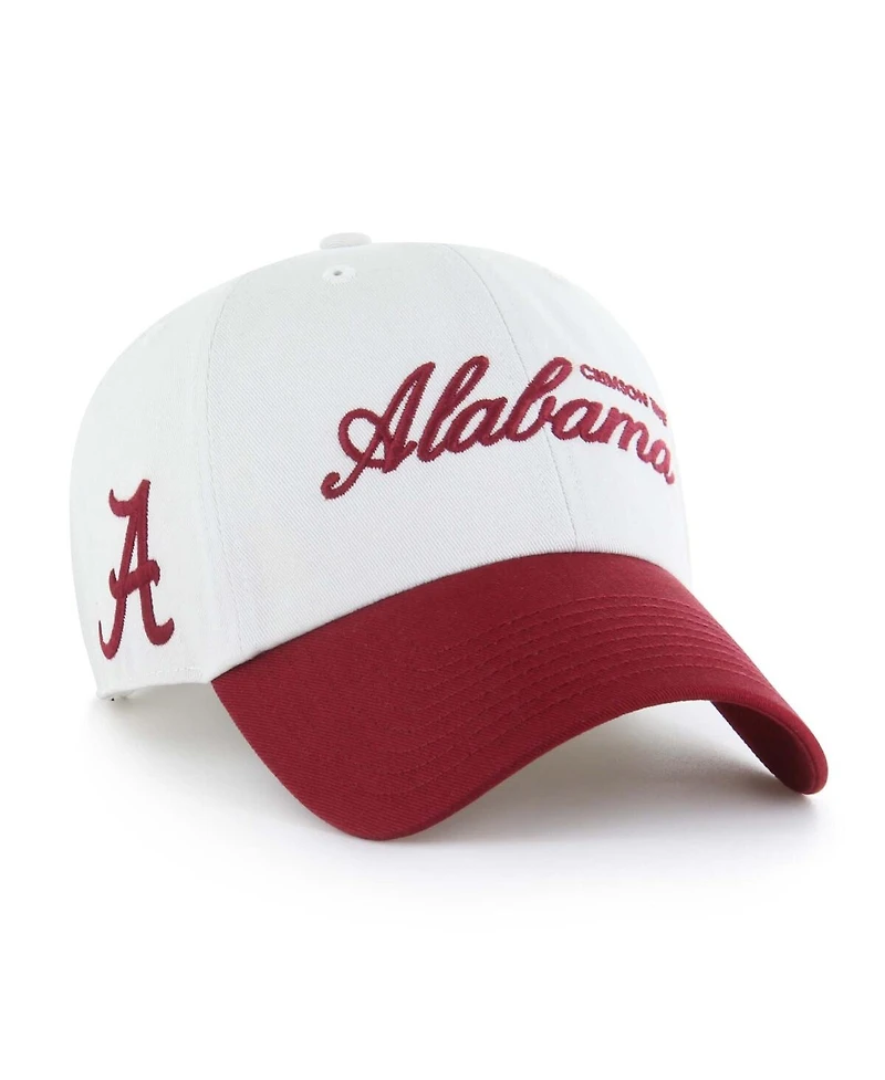 '47 Brand Men's White Alabama Crimson Tide Contemporary Basics Foundation Clean Up Adjustable Hat