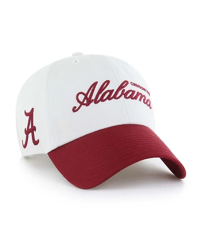 '47 Brand Men's White Alabama Crimson Tide Contemporary Basics Foundation Clean Up Adjustable Hat