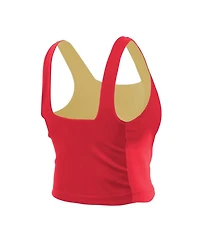 New Era Women's Scarlet/Black San Francisco 49ers Reversible Cropped Sport Classics Tank Top