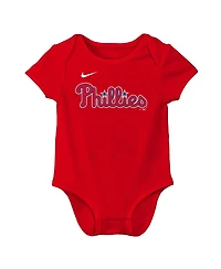 Nike Baby Boys and Girls Bryce Harper Red Philadelphia Phillies Name Number Fuse Bodysuit