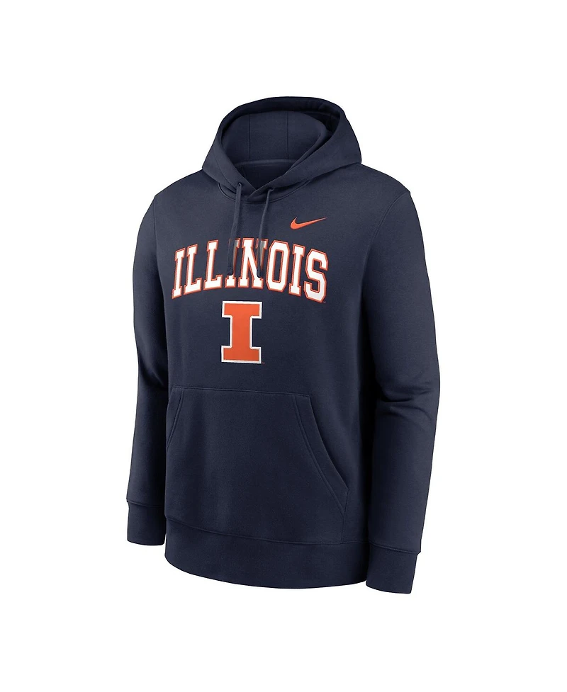 Nike Men's Navy Illinois Fighting Illini Club Pullover Hoodie