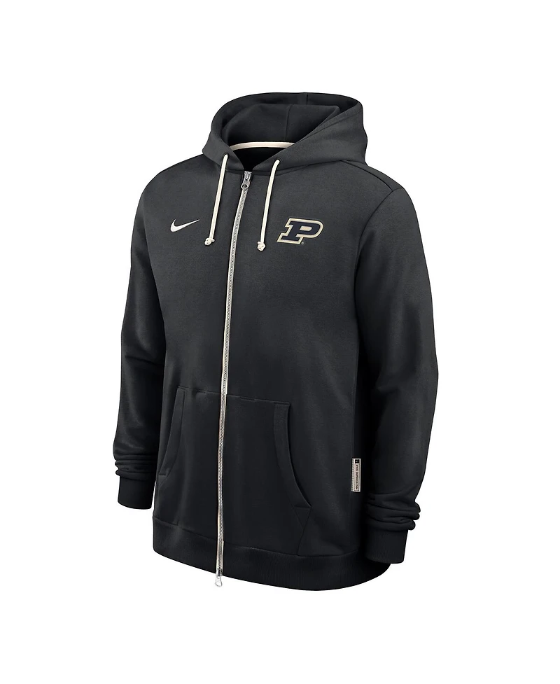 Nike Men's Black Purdue Boilermakers 2025 Sideline Performance Full-Zip Hoodie