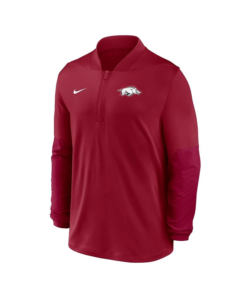 Nike Men's Cardinal Arkansas Razorbacks Dri-fit Half-Zip Pullover Sweatshirt
