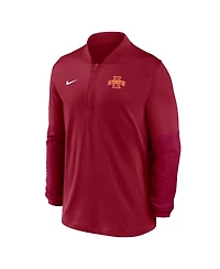 Nike Men's Cardinal Iowa State Cyclones Dri-fit Half-Zip Pullover Sweatshirt