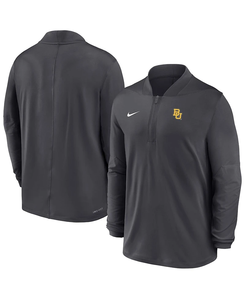 Nike Men's Anthracite Baylor Bears Dri-fit Half-Zip Pullover Sweatshirt