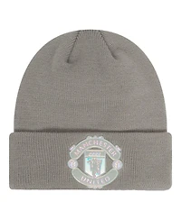 New Era Big Boys and Girls Gray Manchester United Iridescent Cuffed Knit Hat