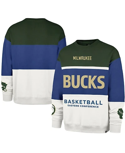 '47 Brand Men's and Women's Royal Milwaukee Bucks 2024/25 City Edition On Five Maximalist Pullover Sweatshirt