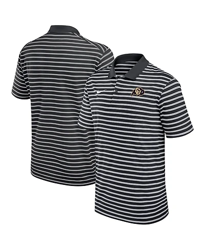 Nike Men's Black Colorado Buffaloes Victory Stripe Performance Polo Shirt