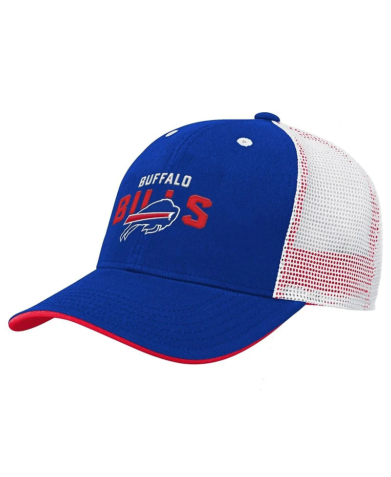 Outerstuff Big Boys and Girls Royal Buffalo Bills Core Lockup Trucker Adjustable Hat