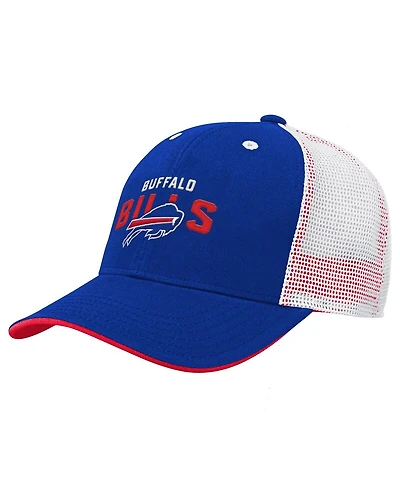 Outerstuff Big Boys and Girls Royal Buffalo Bills Core Lockup Trucker Adjustable Hat