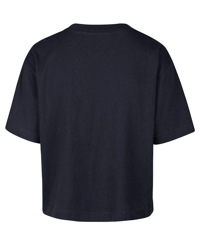 47 Brand Women's Navy Notre Dame Fighting Irish Outreach City Relaxed Cropped T-Shirt