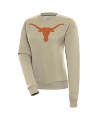 Antigua Women's Khaki Texas Longhorns Victory Pullover Sweatshirt