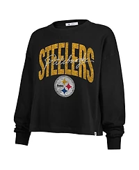 '47 Brand Women's Black Pittsburgh Steelers Plus Muse Sydney Long Sleeve T-Shirt