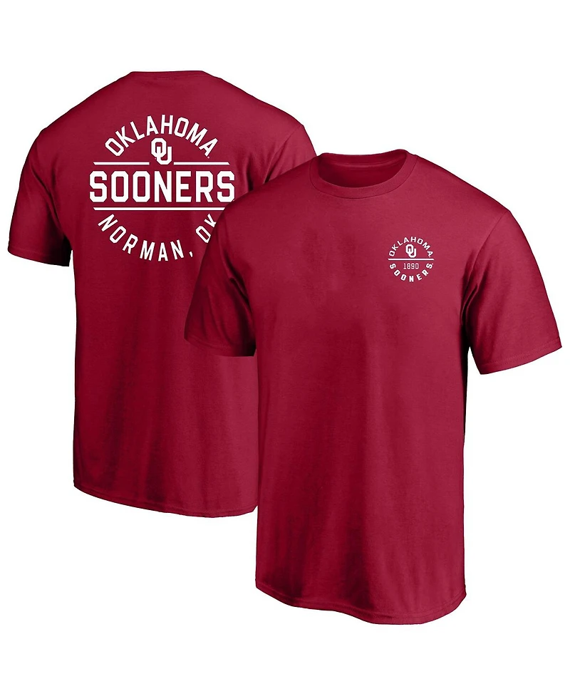 Fanatics Men's Crimson Oklahoma Sooners Big Tall Fast Break 2 Hit T-Shirt