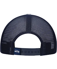 New Era Preschool College Navy Seattle Seahawks Sport Night Color Block 9FORTY A-Frame Trucker Adjustable Hat