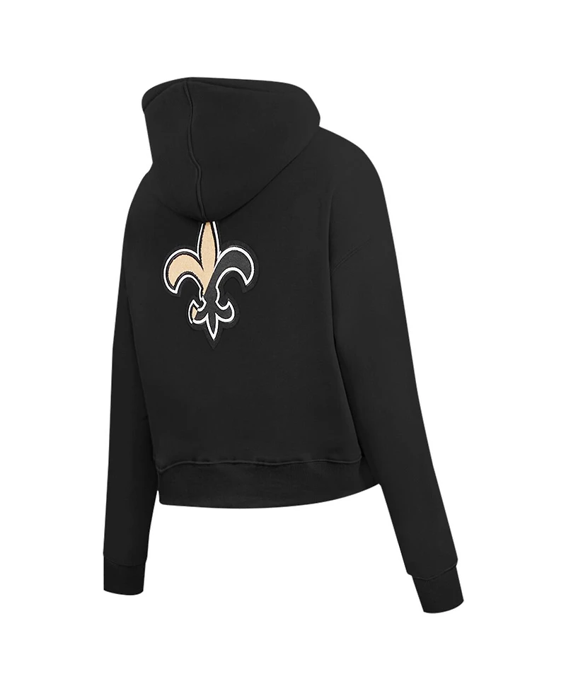 Pro Standard Women's Black New Orleans Saints Split Logo Full-Zip Hoodie