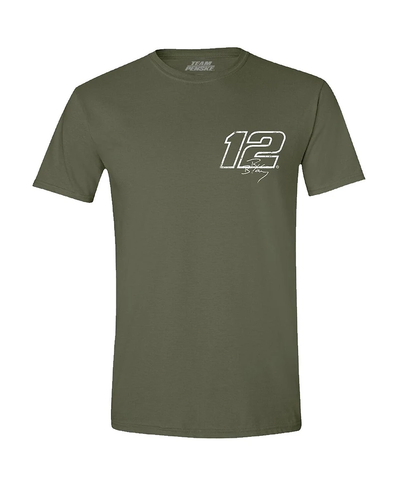 Team Penske Men's Green Ryan Blaney Flag T-Shirt