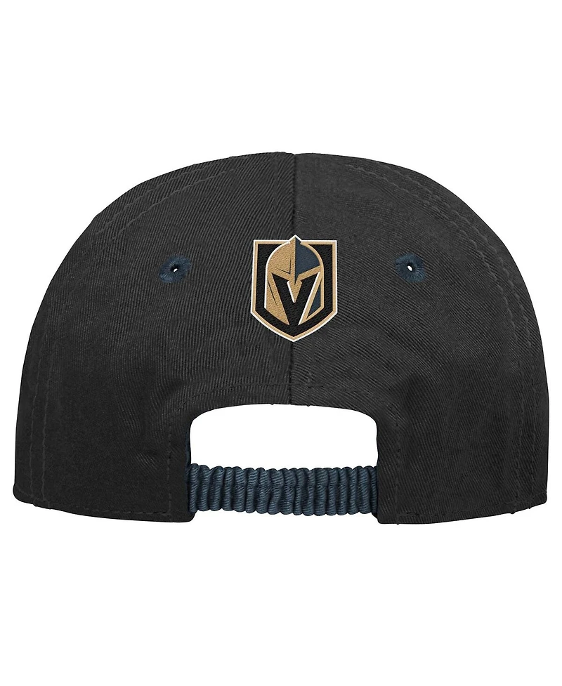 Outerstuff Baby Boys and Girls Black Vegas Golden Knights My First Tail Sweep Slouch Flex Hat