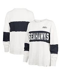 47 Brand Women's Cream Seattle Seahawks Clubhouse Pride Taylor Long Sleeve T-Shirt