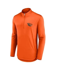 Fanatics Men's Orange Oregon State Beavers Quarterback Mock Neck Quarter-Zip Sweatshirt