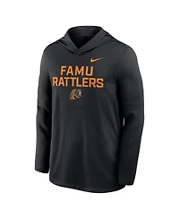 Nike Men's Black Florida A M Rattlers Sideline Dri-fit Lightweight Sweatshirt