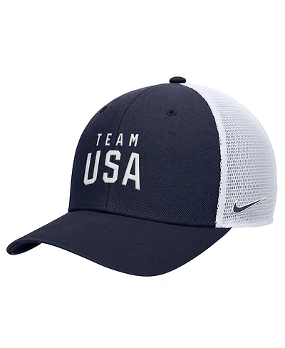 Nike Men's Navy Team Usa Rise Pinch Panel Trucker Adjustable Hat